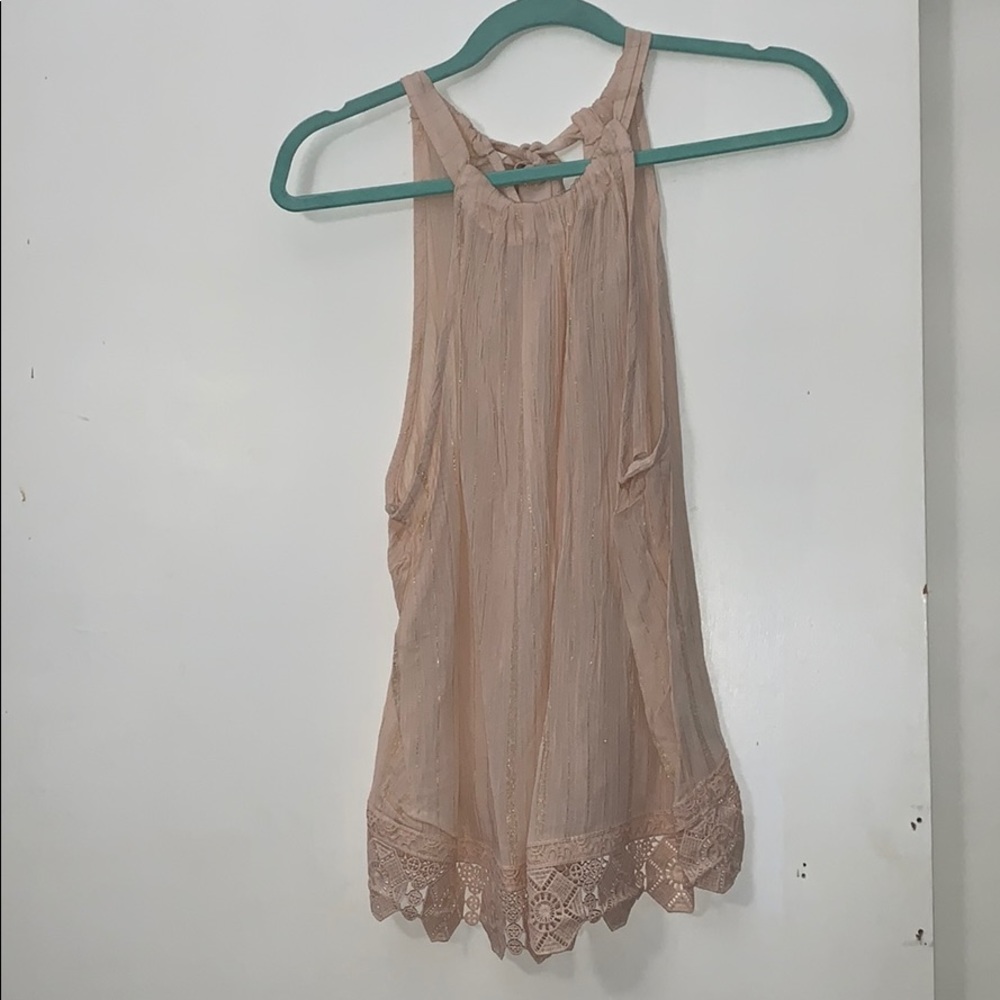 Flowy pink tank top